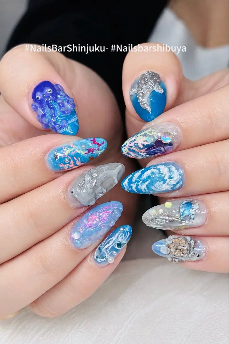 ネイル フラッシュネイル フレンチネイル ジェルネイル ガラスフレンチ 氷ネイル・うるうるネイル NAILS BAR SHINJUKUのネイルデザイン