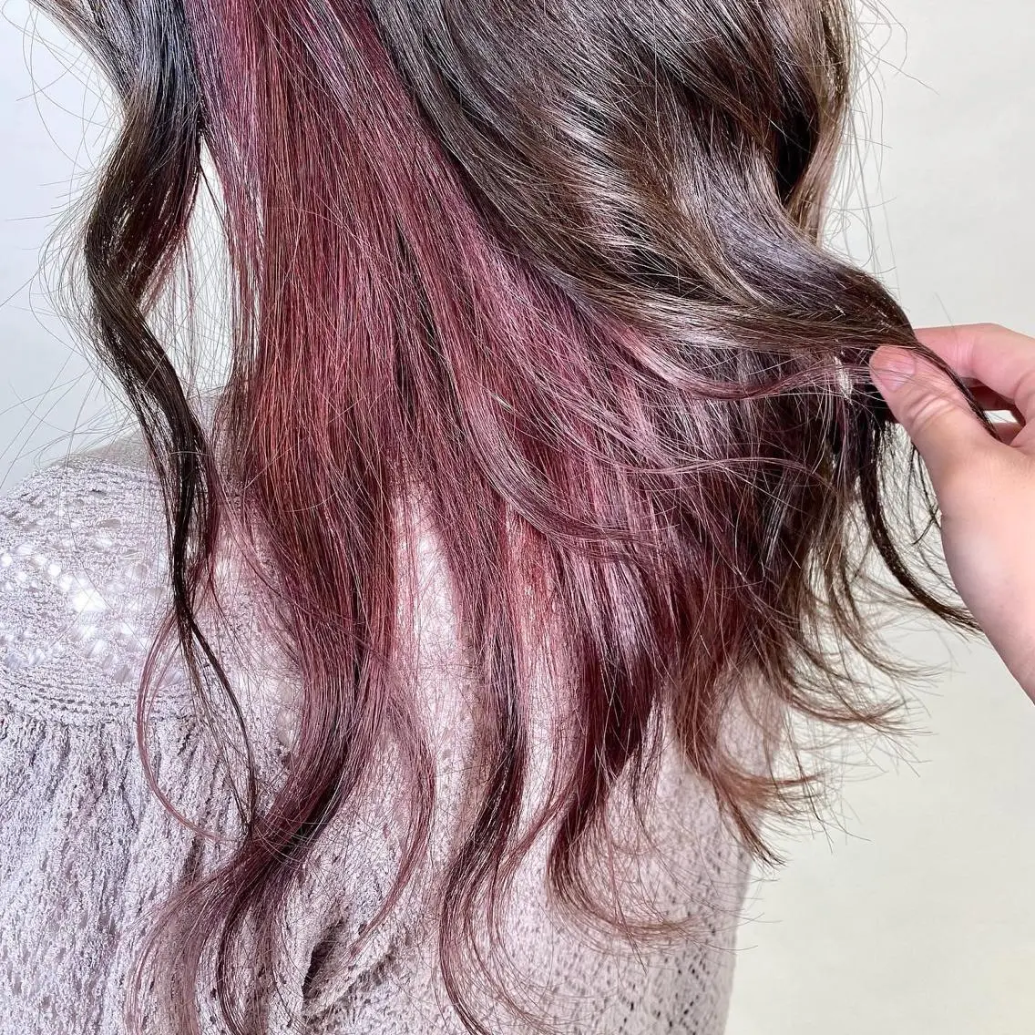 ロング カラー パープルカラー 大越 美鈴のヘアスタイル