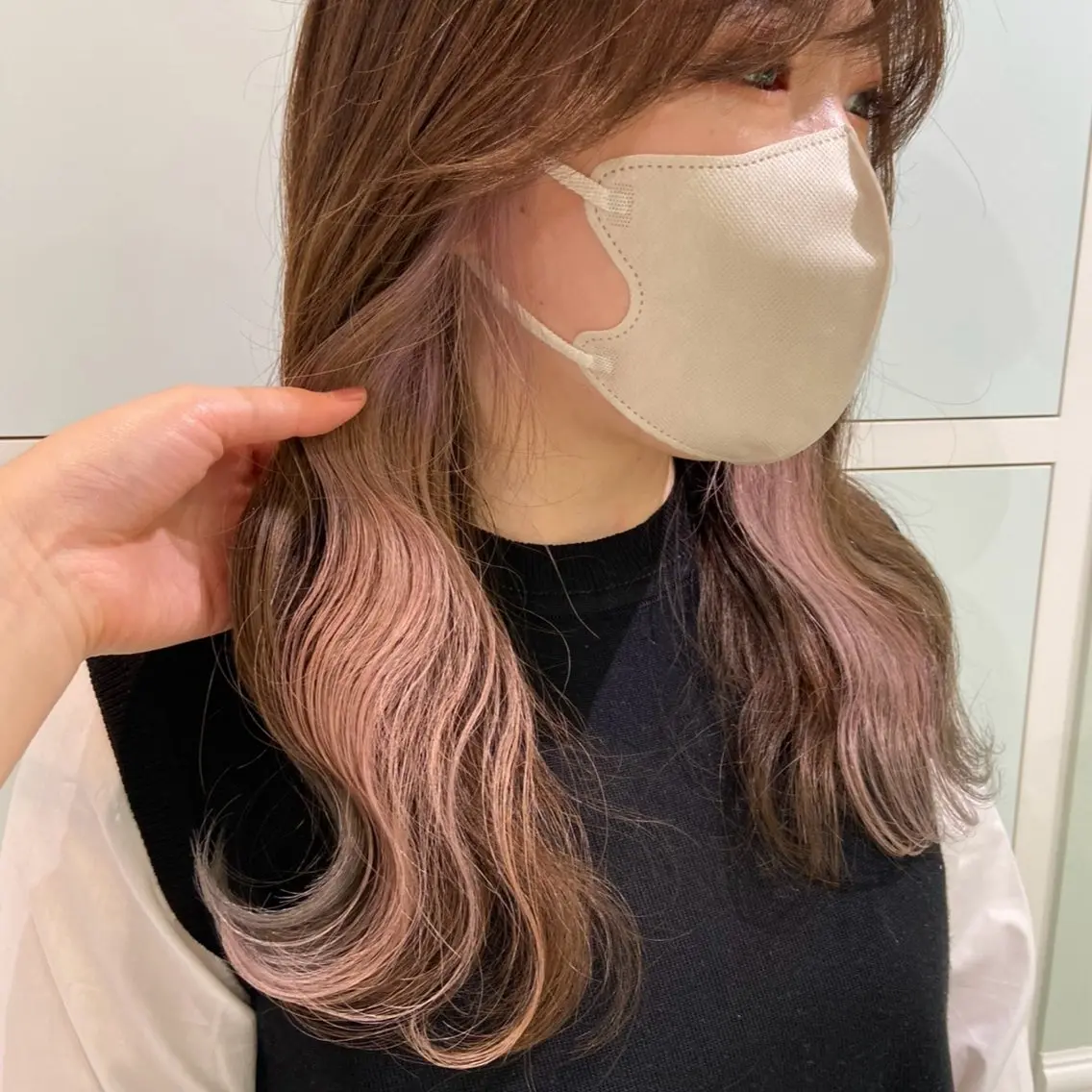 ミディアム カラー カット ヘアカラー レイヤーカット⭐️ インナー桑原 日花理のヘアスタイル