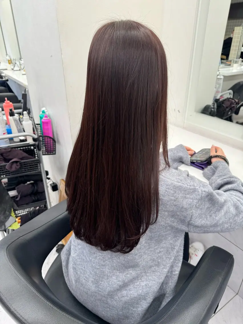 ロング カラー パーマ ヘアアレンジ メンズ キッズ 韓国系🇰🇷🩶 艶暗髪/MEIのヘアスタイル