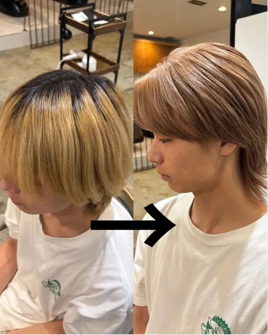 カラー バレイヤージュ特化 三宅陸斗のヘアスタイル