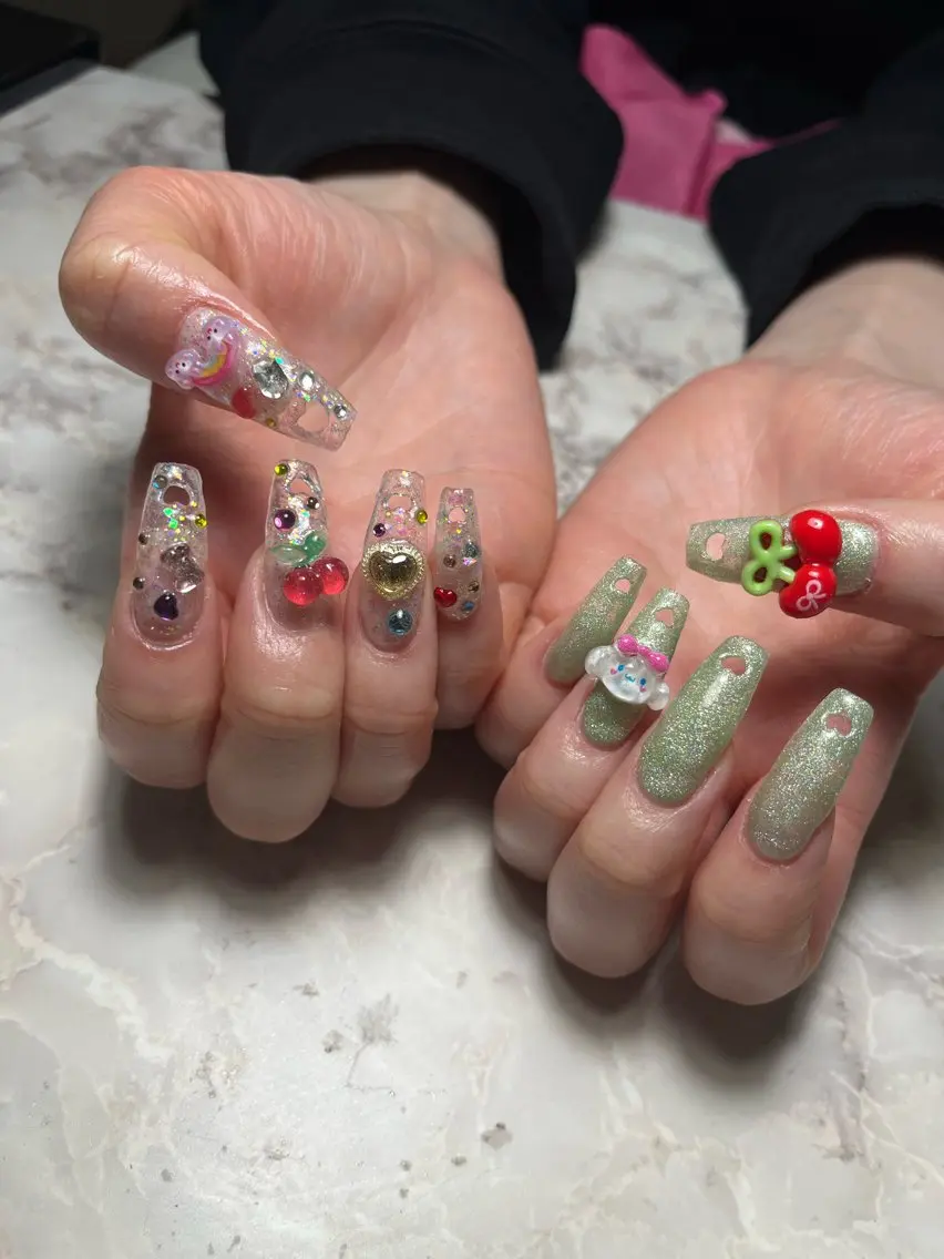 ネイル 長さ出し ロングネイル ネイルチップ Kawaiinail studioのネイルデザイン