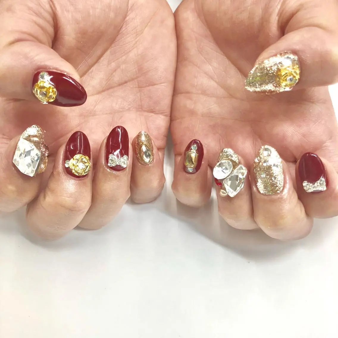 ネイル ゴージャス キラキラネイル 🎀AYAKO 🎀中韓ネイルのネイルデザイン