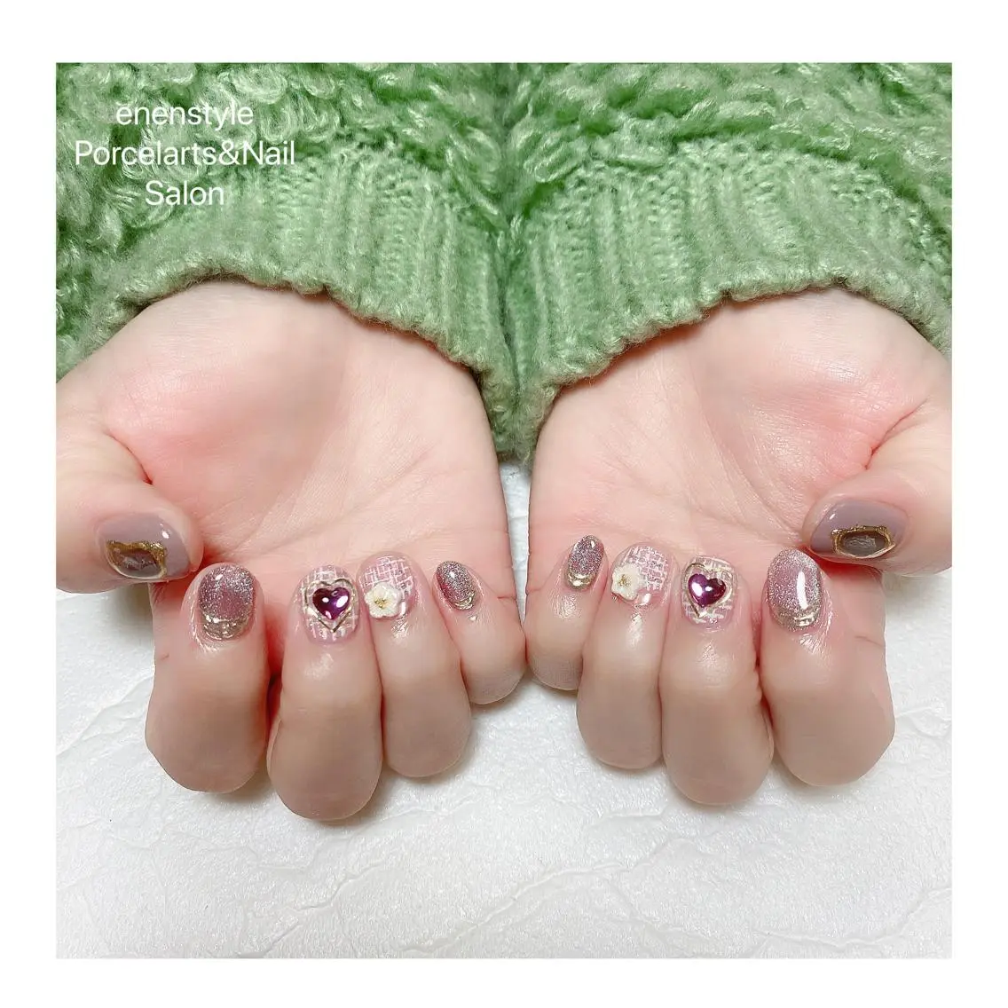 ショート ネイル ハンドネイル 🐾enen style 🐾のネイルデザイン