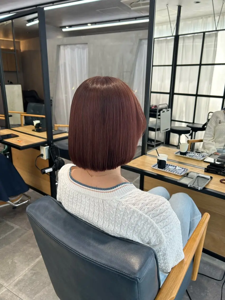 ショート カラー ブラウンカラー ピンクカラー ピンクブラウン ボブ ヘアカラー アニメオタク美容師/ miharuのヘアスタイル