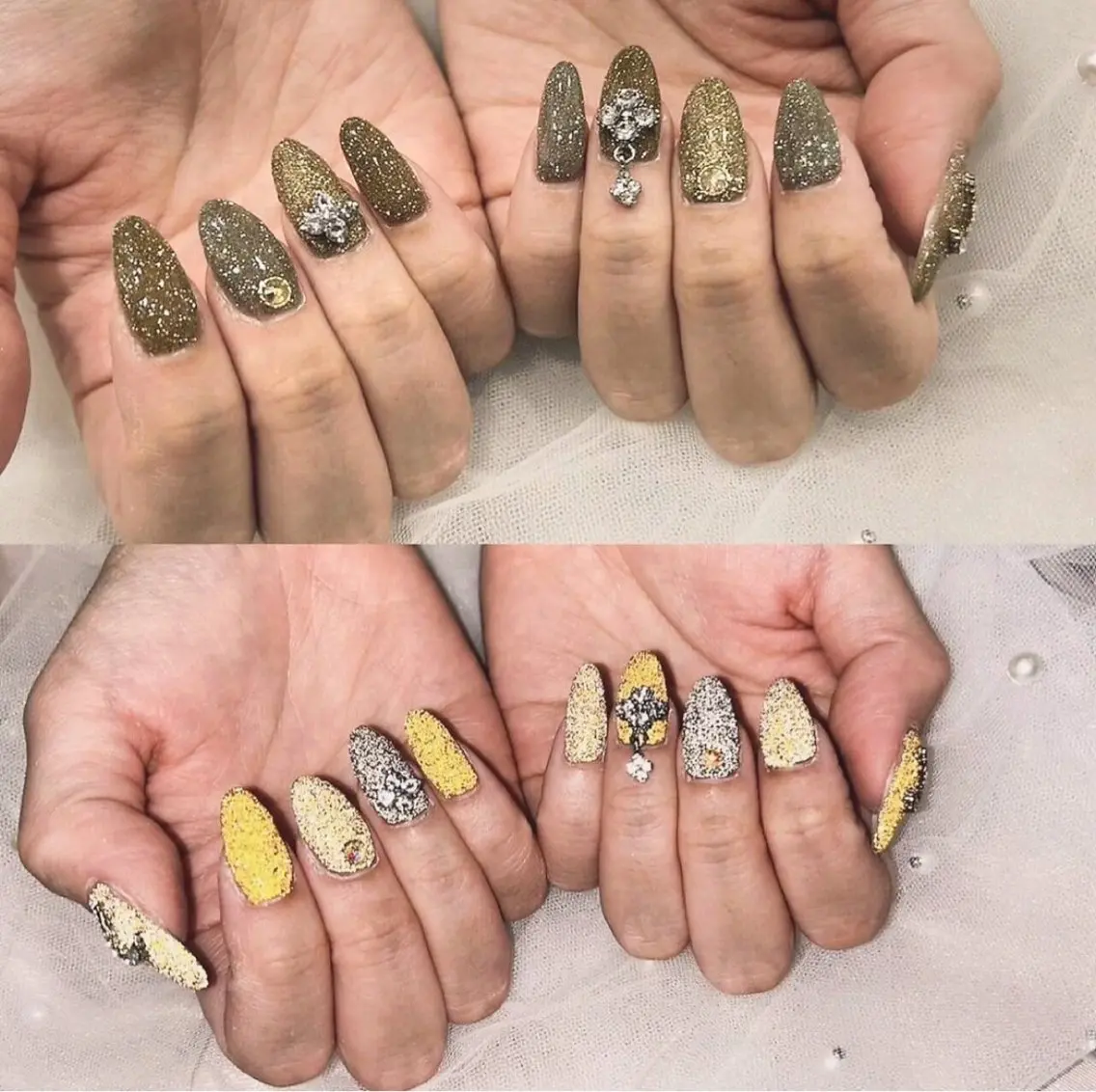 ネイル フラッシュネイル キラキラネイル ハンドネイル Nail salon Cielel⟡Ayaのネイルデザイン