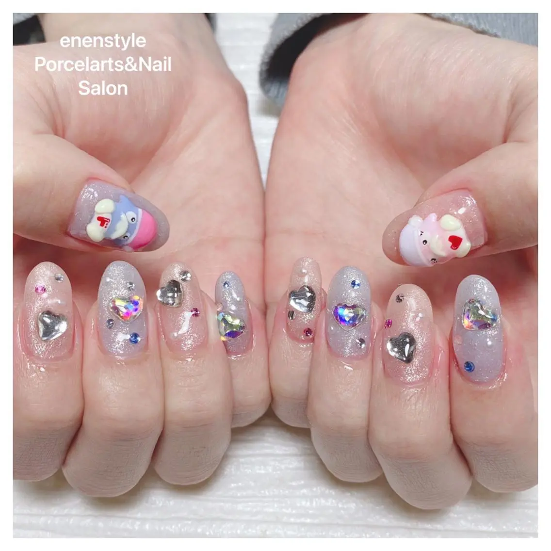 ミディアム ネイル 🐾enen style 🐾のネイルデザイン