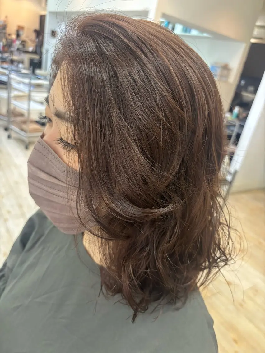 ロング パーマ カット パーマ ルプラボウ 石黒よう子のヘアスタイル