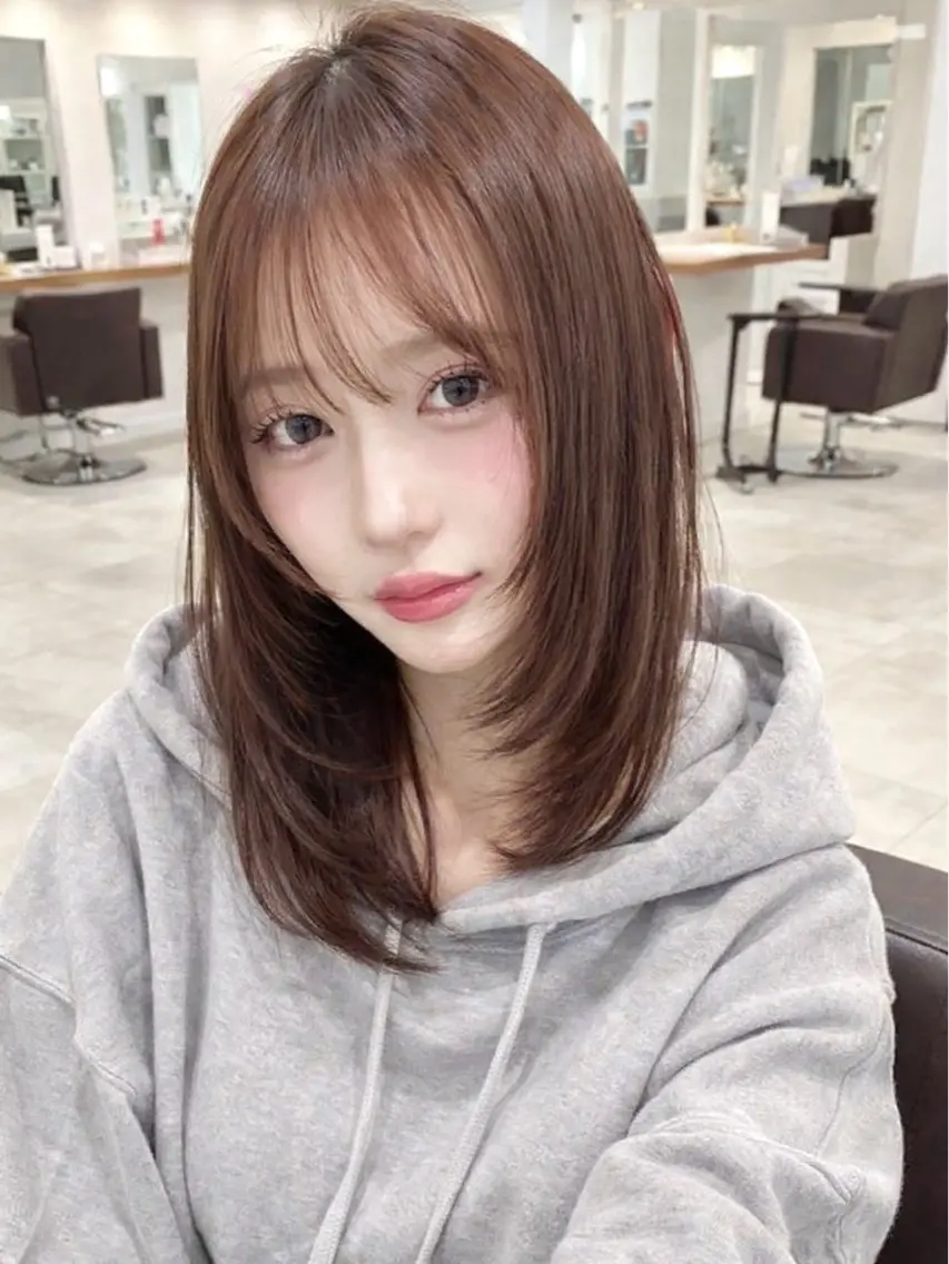 「ミニモ学割」カット➕カラー⭐️透明感抜群カラー🩵レイヤーカット◎の写真