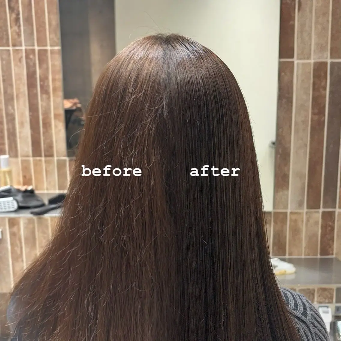 ミディアム 縮毛矯正 RIKITO💙カラ ー2000円〜🩵のヘアスタイル