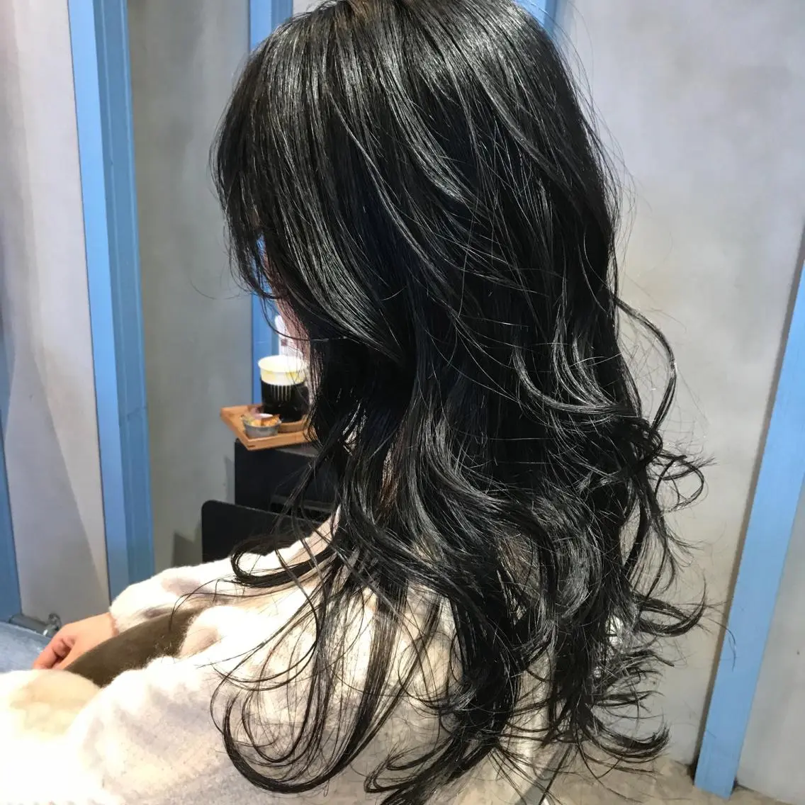 セミロング アッシュ カット ヘアカラー トリートメント 所渉/韓国レイヤー /ウルフカットのヘアスタイル