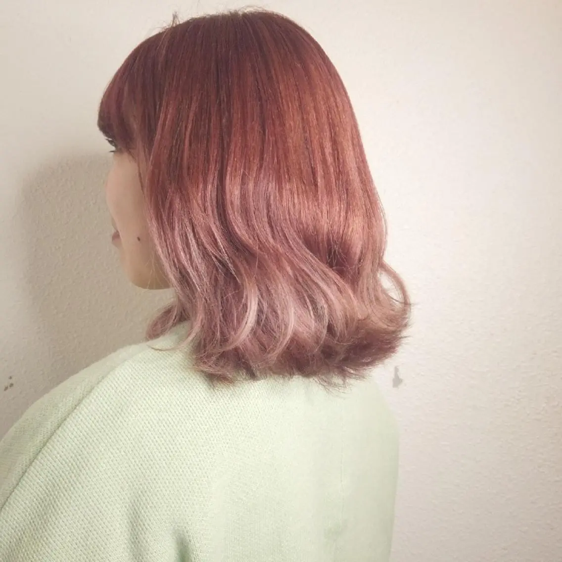 ミディアム カラー ヘアアレンジ ブリーチ 竹内啓太 ボブのヘアスタイル