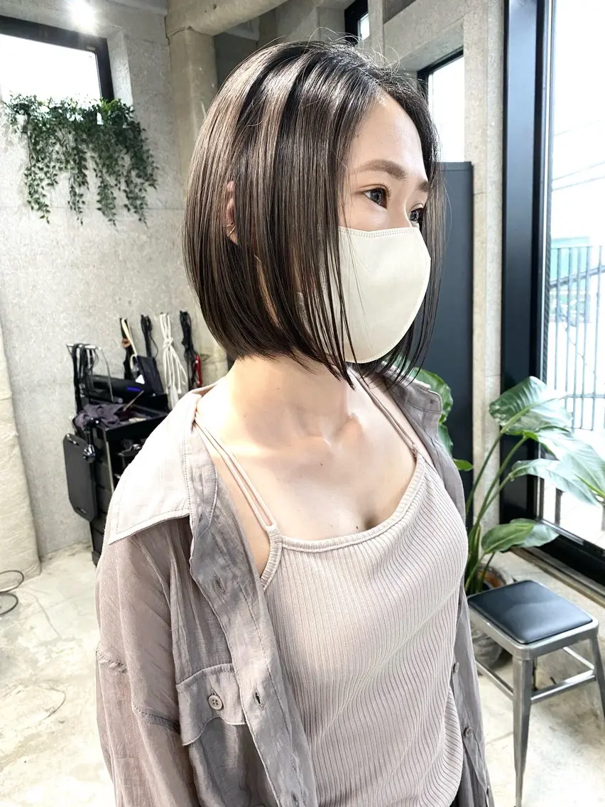 ミディアム カラー 髪質改善 縮毛矯正 カット トリートメント OVER→三軒茶屋 /縮毛矯正・髪質改善のヘアスタイル