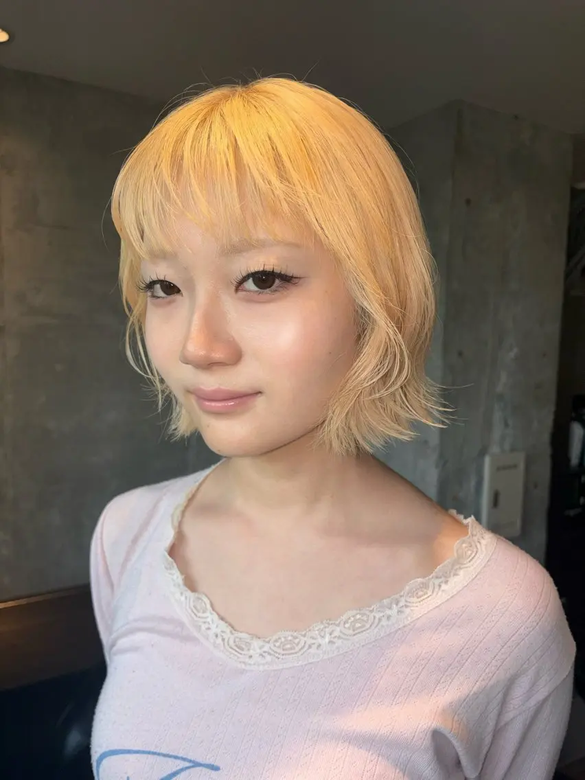 カラー ヘアカラー トリートメント Cocona 🦤 /ブリーチ/ショートのヘアスタイル