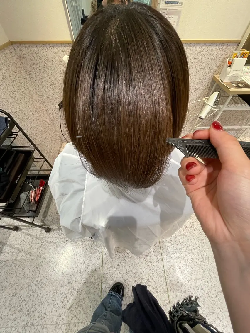 ショート カラー 髪質改善 トリートメント トリートメント 柳井 希美のヘアスタイル