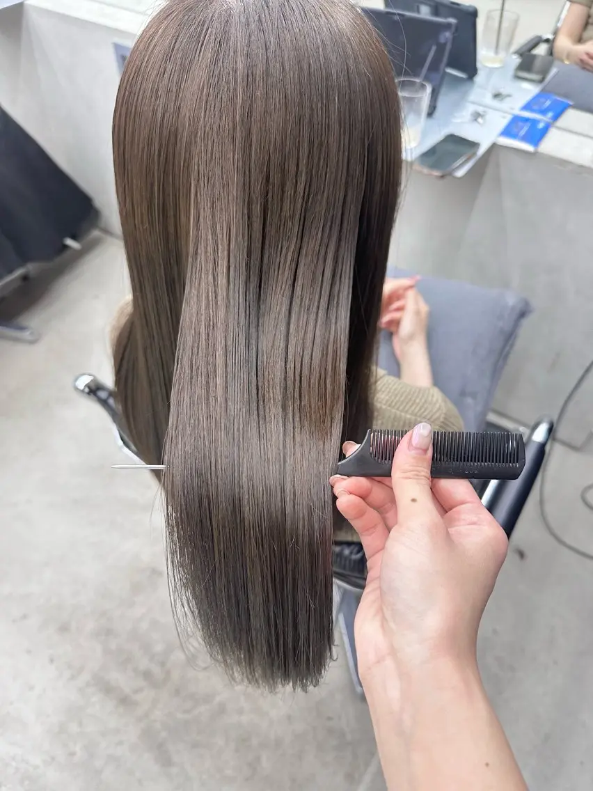 ロング カラー 髪質改善 トリートメント 染谷 遥花のヘアスタイル