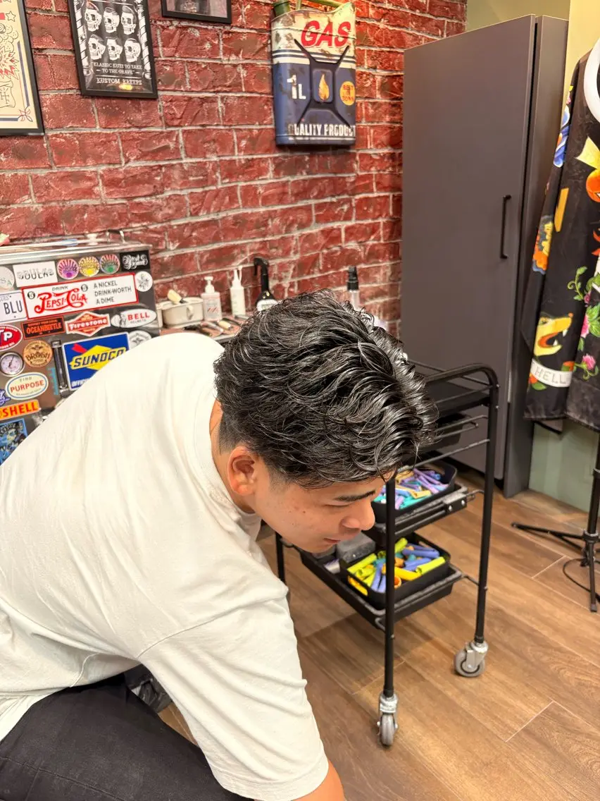 パーマ メンズ 森 将綺のヘアスタイル