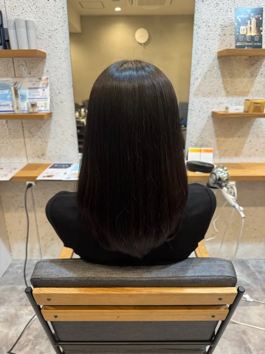 セミロング 顔周りカット レイヤーカット 美髪🫧オガワ🫧 神楽坂のヘアスタイル