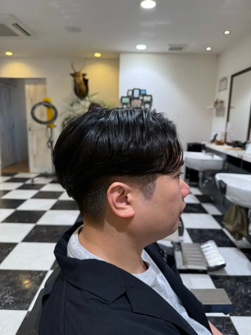 ミディアム ヘアアレンジ メンズ 三ノ輪理容師 長峯丈士のヘアスタイル