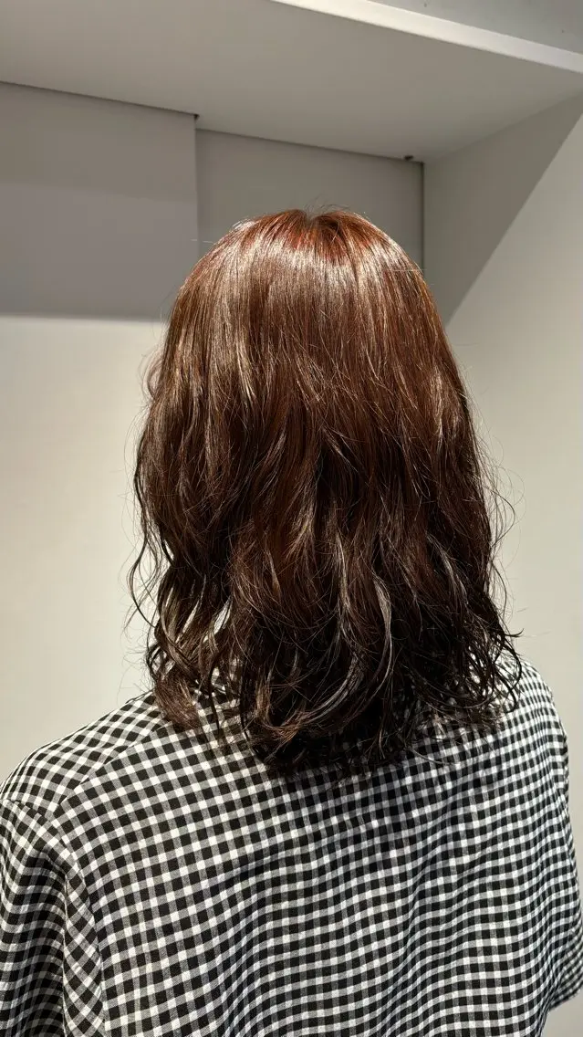 カラー ブラウンカラー オレンジ オレンジブラウン ヘアカラー りあの🎀 /暖色カラー🍒のヘアスタイル