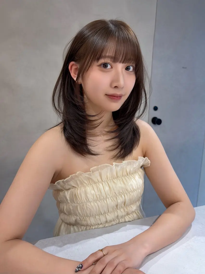セミロング ✨レイヤー・ブリーチ なしダブル特化✨のヘアスタイル