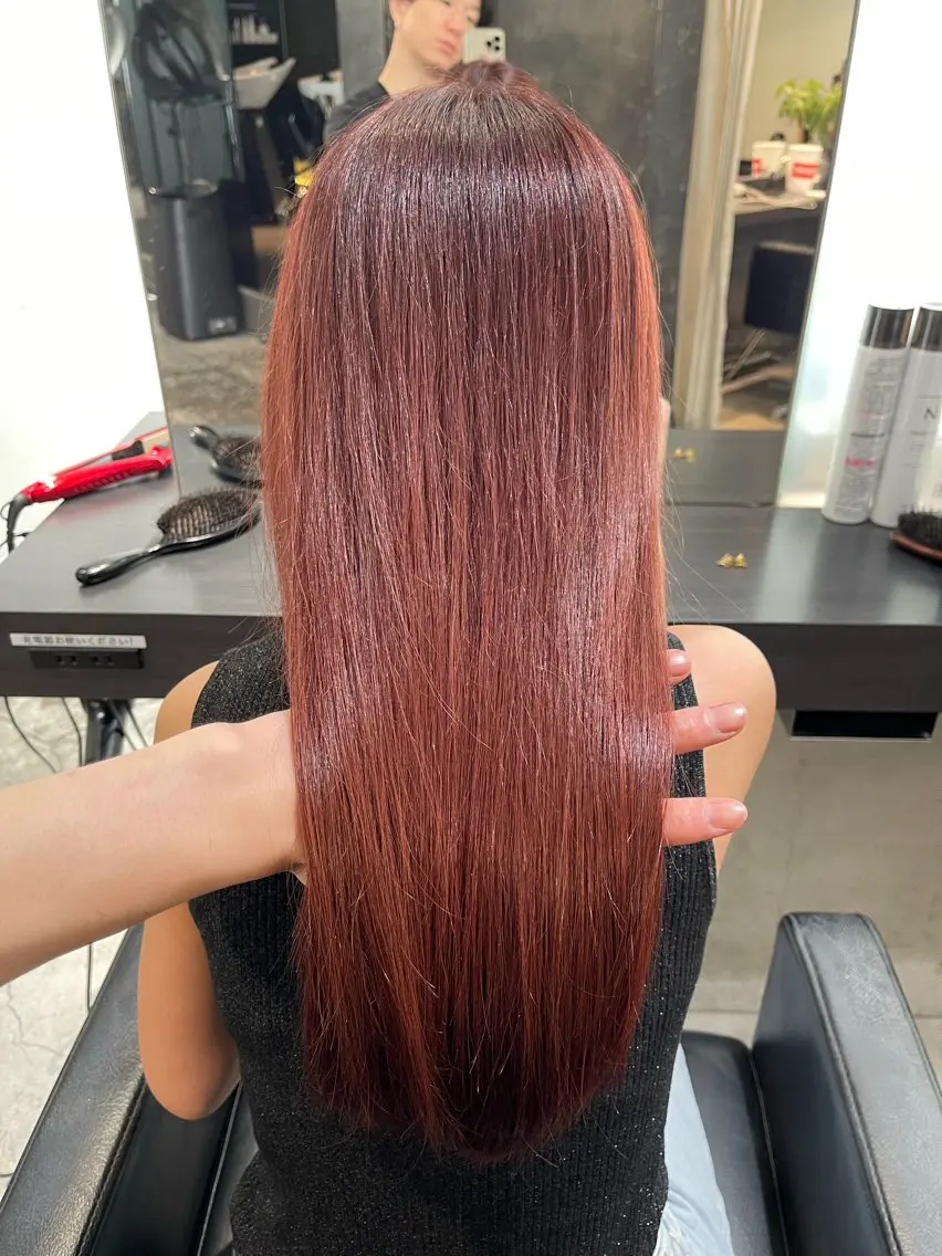 ミディアム カラー ベージュカラー カシス カシスベージュ WELLY TO KYOメンズカットのヘアスタイル