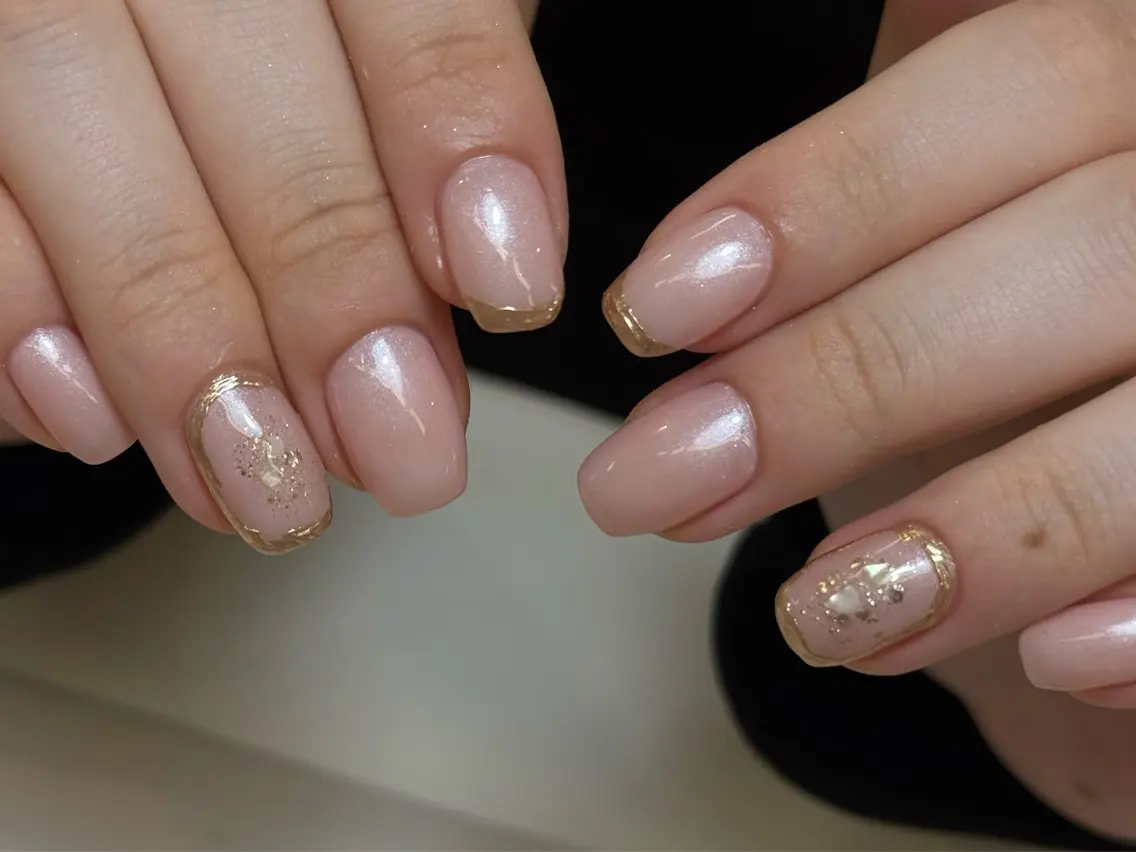 ネイル チークネイル フレンチネイル 韓国ネイル マグネットネイル 持ち込み ハンドネイル LINEA.nail Kozueのネイルデザイン