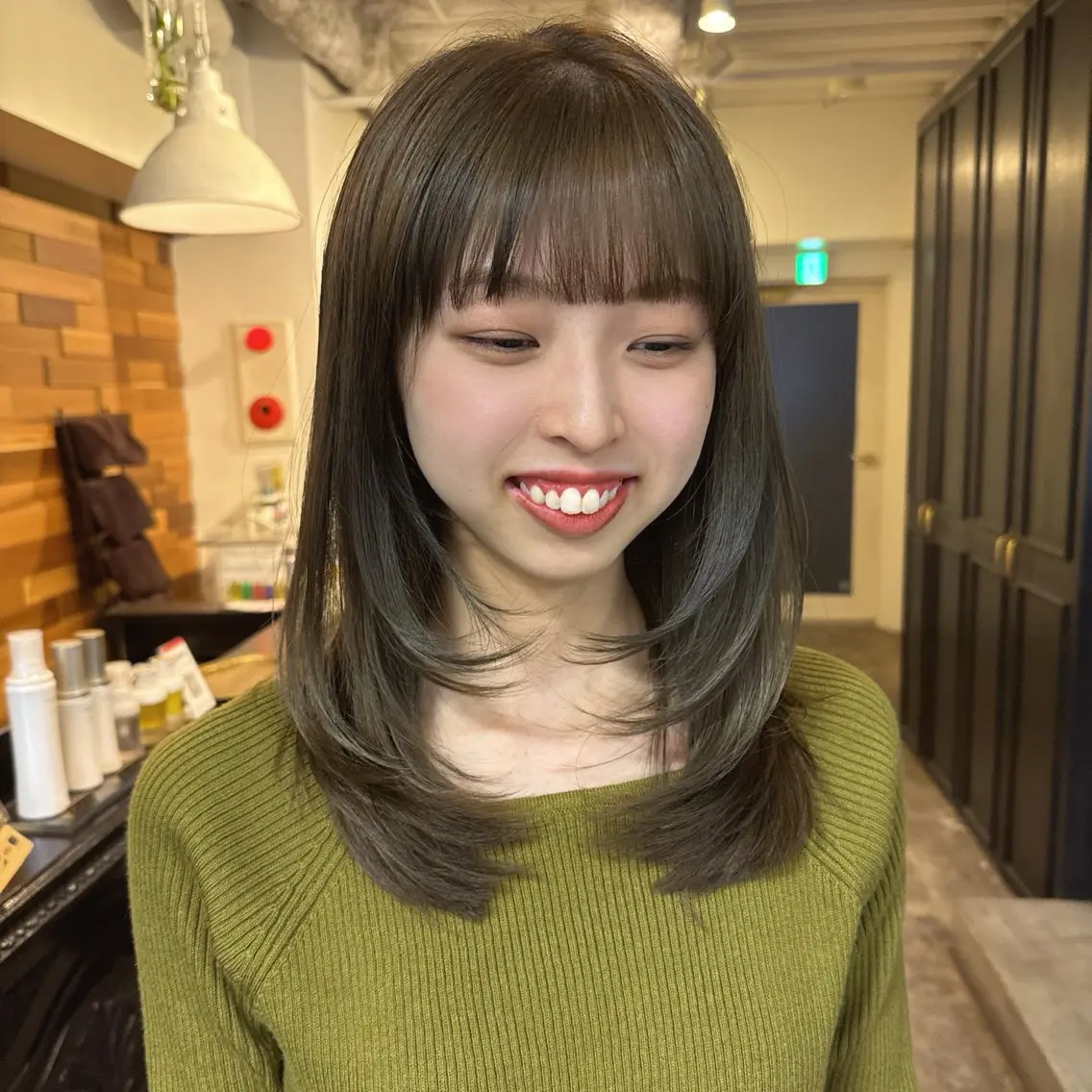セミロング カラー レイヤーカット カット ヘアカラー トリートメント 似合わせレイヤー カット/KANNAのヘアスタイル