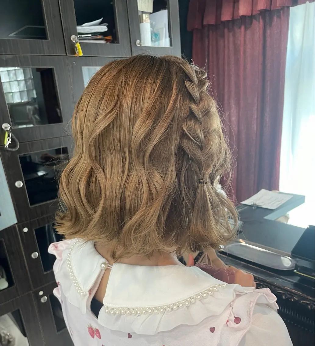 ミディアム ボブ ヘアセット 量産ヘアセット/ ヘアメAyakaのヘアスタイル