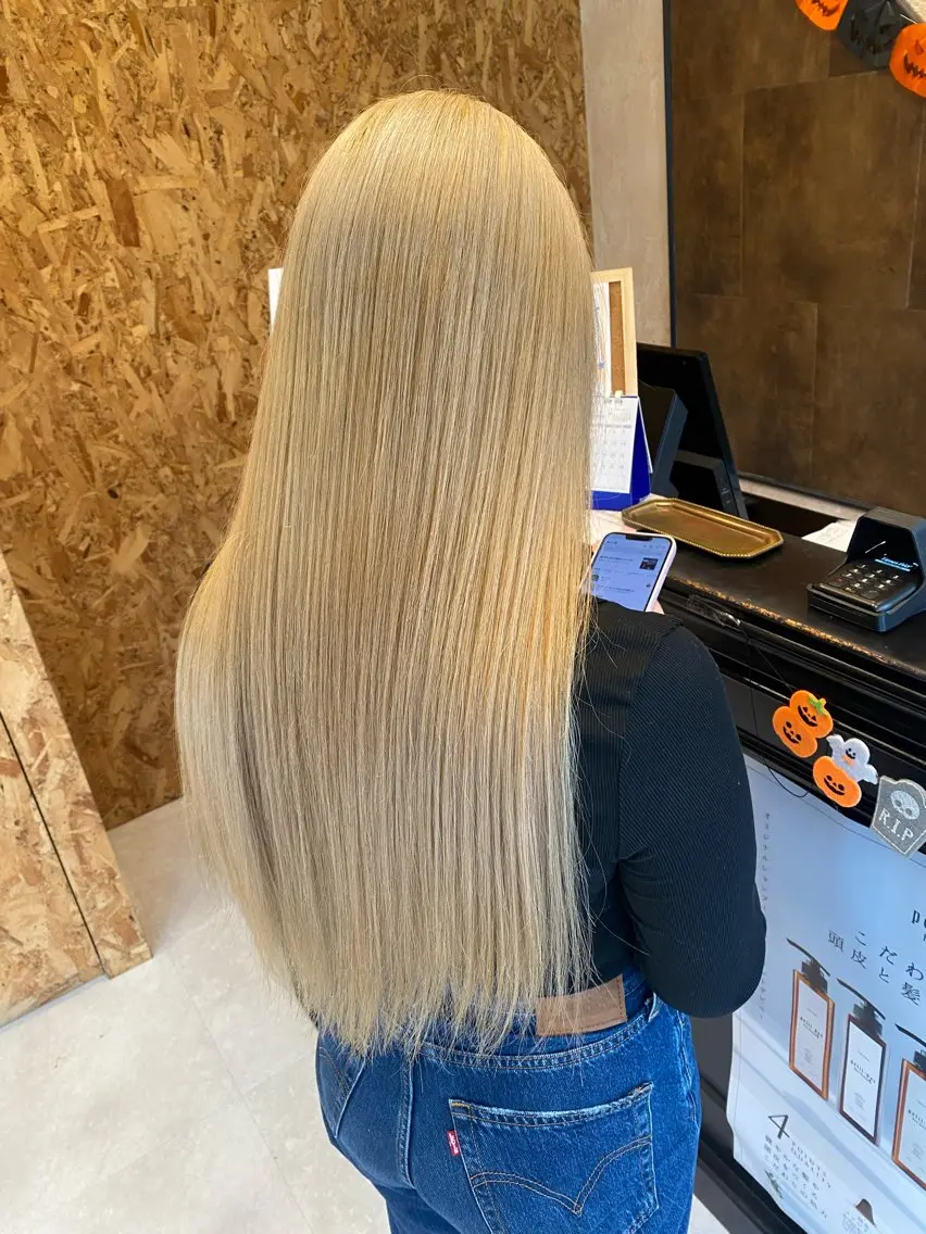 👩🏼ハイトーンカラー💕(ブリーチ1回のダブルカラー、ブリーチなしのダブルカラー)の写真