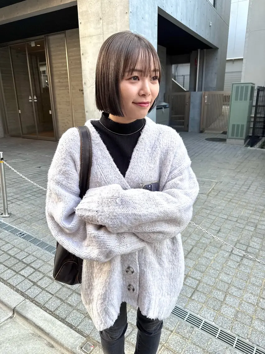 ショート カラー グレージュ オリーブグレージュ オリーブグレー カット ヘアカラー トリートメント パーマ/透明感カラー /ボブ/吉田一生のヘアスタイル