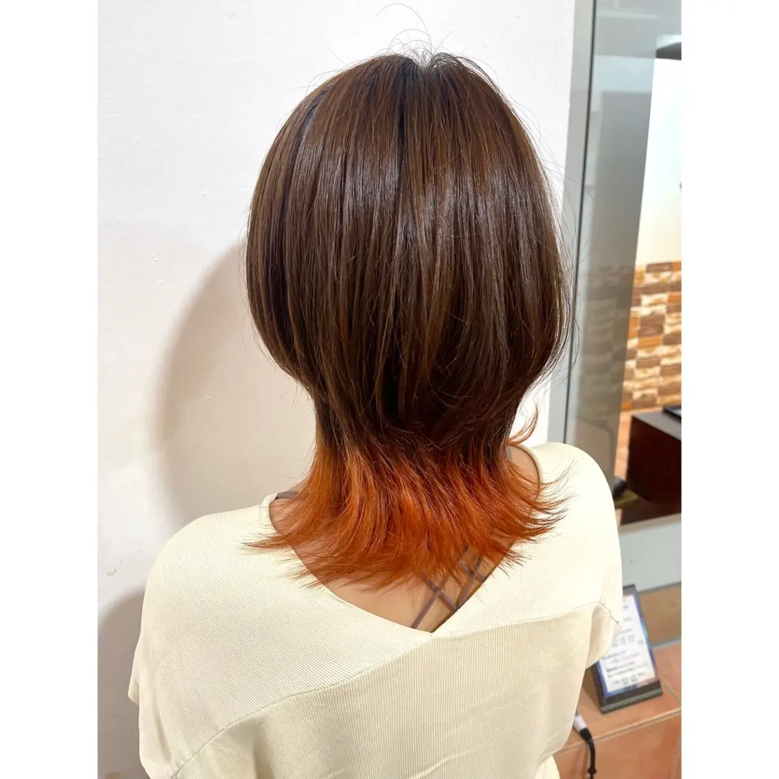 ミディアム カラー ヘアアレンジ カット ヘアカラー 🦋エクステ/透明感 カラー🦋宮川莉央のヘアスタイル