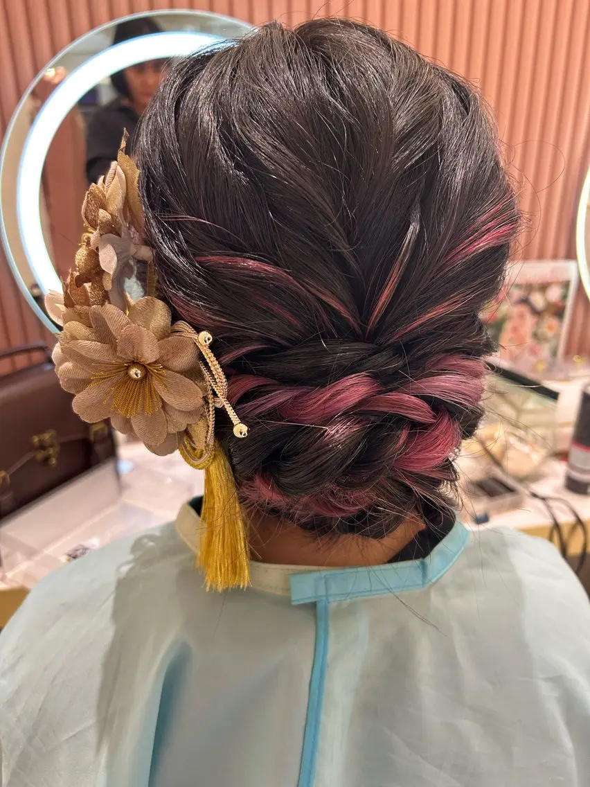 ミディアム ヘアセット Delight ヘアメイク着付けのヘアスタイル