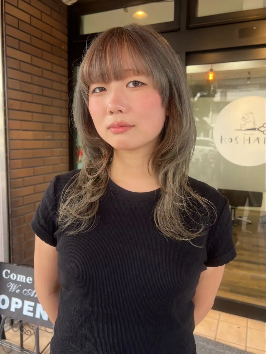 ロング カラー レイヤーカット 小顔カット カット HONOKA ボブ得意/尼崎のヘアスタイル