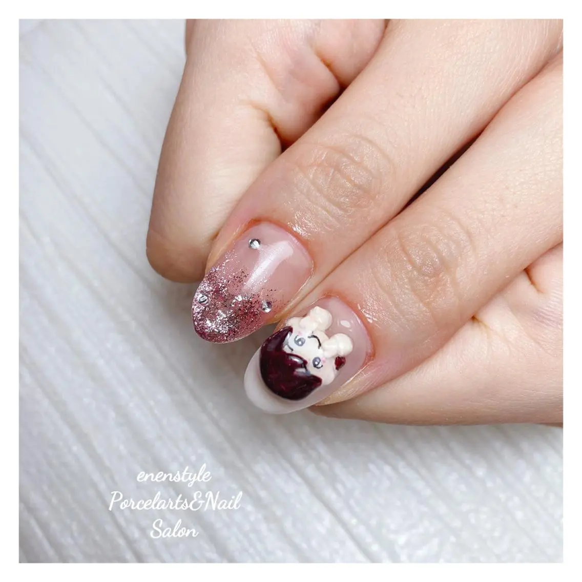 ミディアム ネイル 🐾enen style 🐾のネイルデザイン