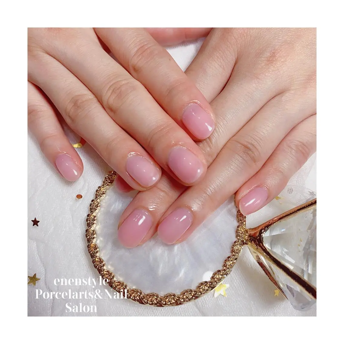 ショート ネイル ジェルネイル ニュアンスネイル オフィスネイル ワンカラーネイル パラジェル 🐾enen style 🐾のネイルデザイン