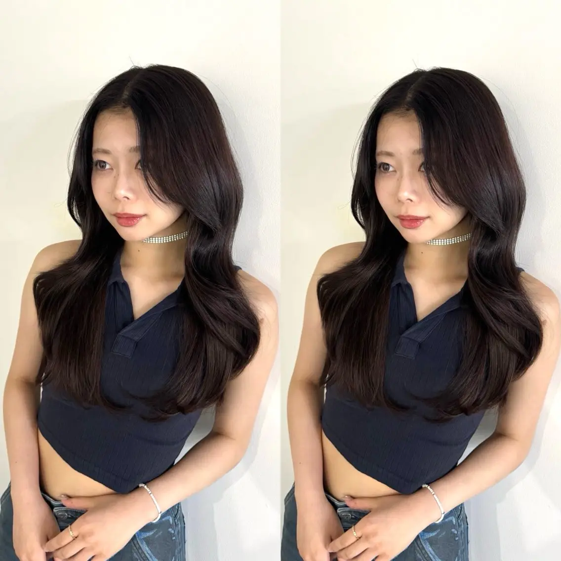 ロング バレイヤージュ ボブ🌈ナツヤのヘアスタイル