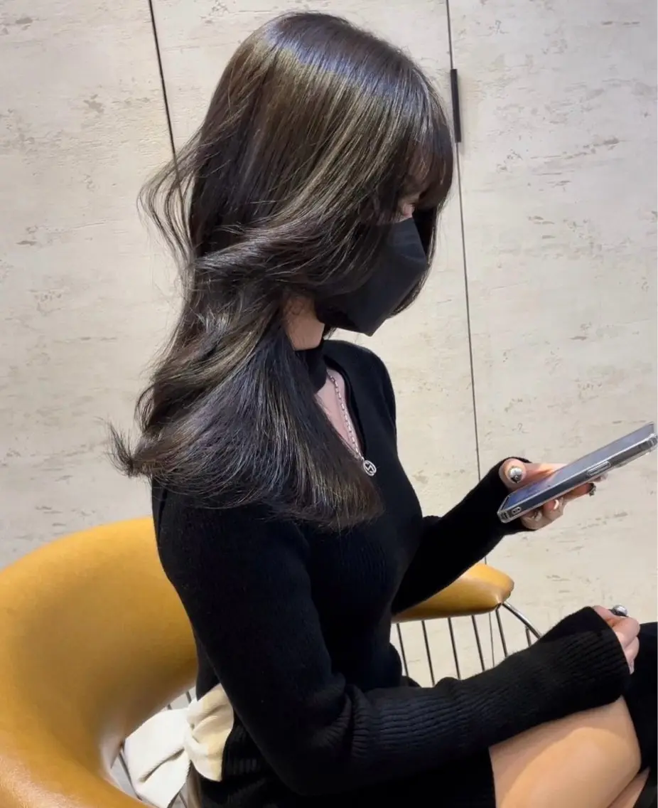 ロング カラー ❤️縮毛矯正❤️ 髪質改善❤️平野実花のヘアスタイル