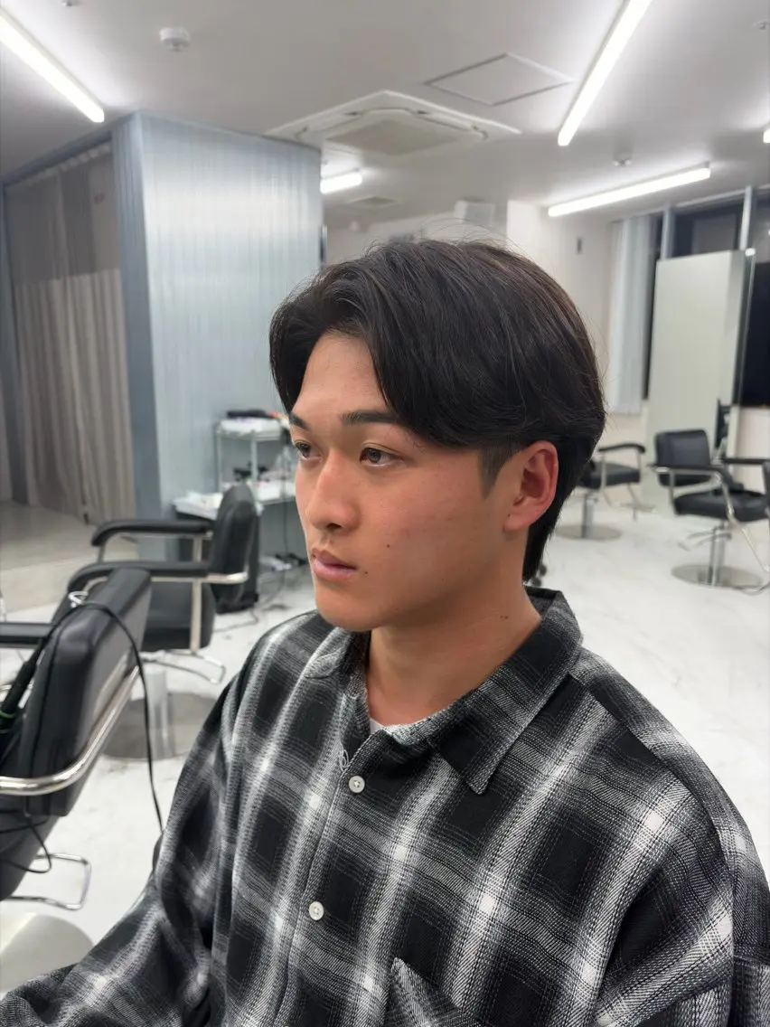 選べる毛流れ♪メンズカット+曲がる縮毛矯正orニュアンスパーマの写真