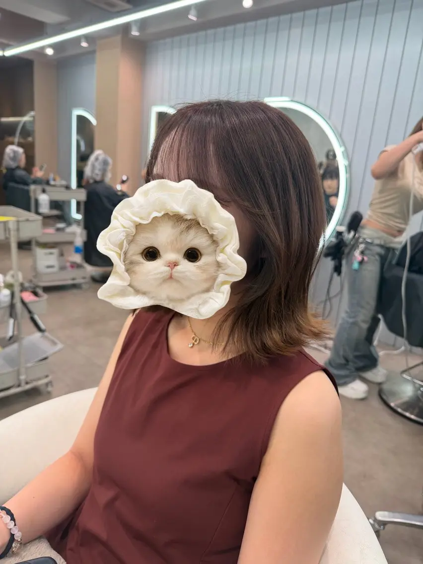 ミディアム ヘアアレンジ ボブ 顔周りカット ハッシュカット ハイレイヤー 髪質改善 カット トリートメント ヘアセット 🌻夏の透明感カラー 🩵韓国レイヤー櫻井のヘアスタイル