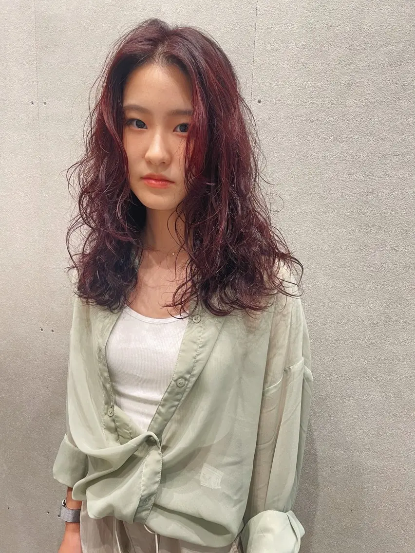ミディアム パーマ ミディアムパーマ カット パーマ トリートメント センスをお届けします 大谷将生infpのヘアスタイル