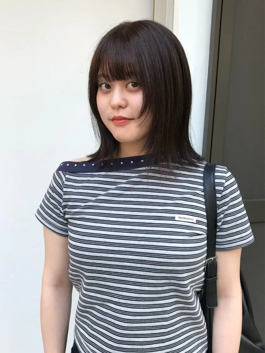 ミディアム カラー 透明感艶カラー/ リュウジンキョウカのヘアスタイル