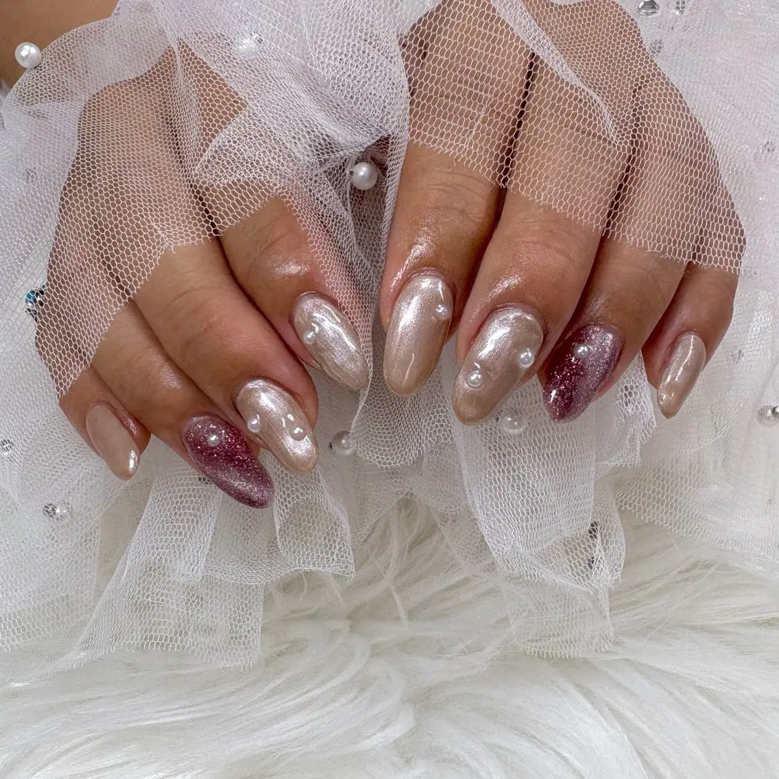 ネイル マグネットネイル ハンドネイル SHINE nail salonのネイルデザイン