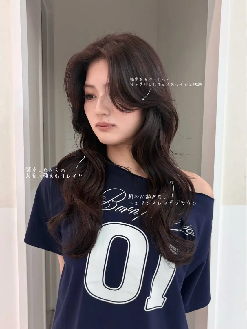 ロング 【レイヤーカット】 キサヌキミワのヘアスタイル