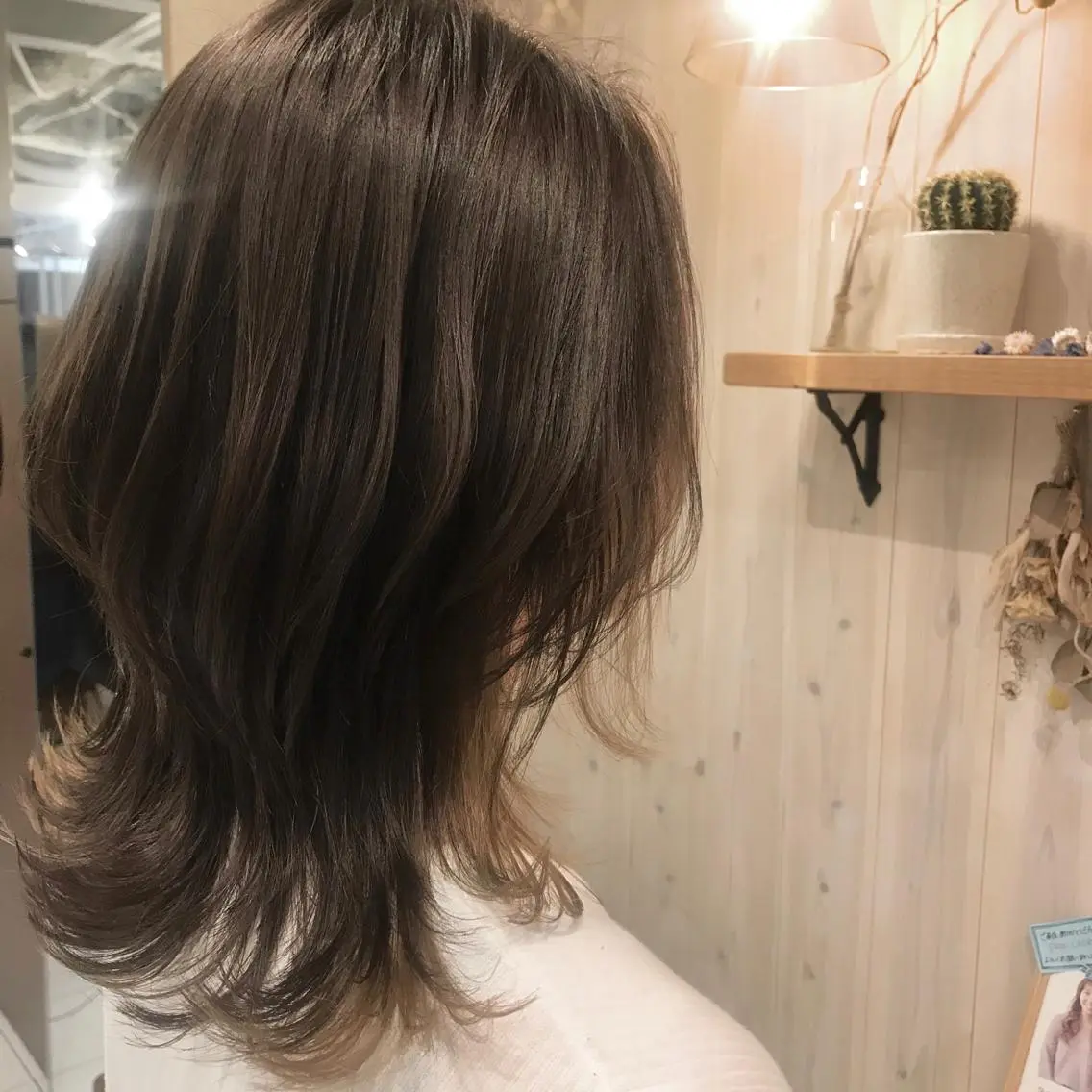 セミロング カラー インナーカラー ウルフカット 透明感カラー/ 寺田千雅子のヘアスタイル