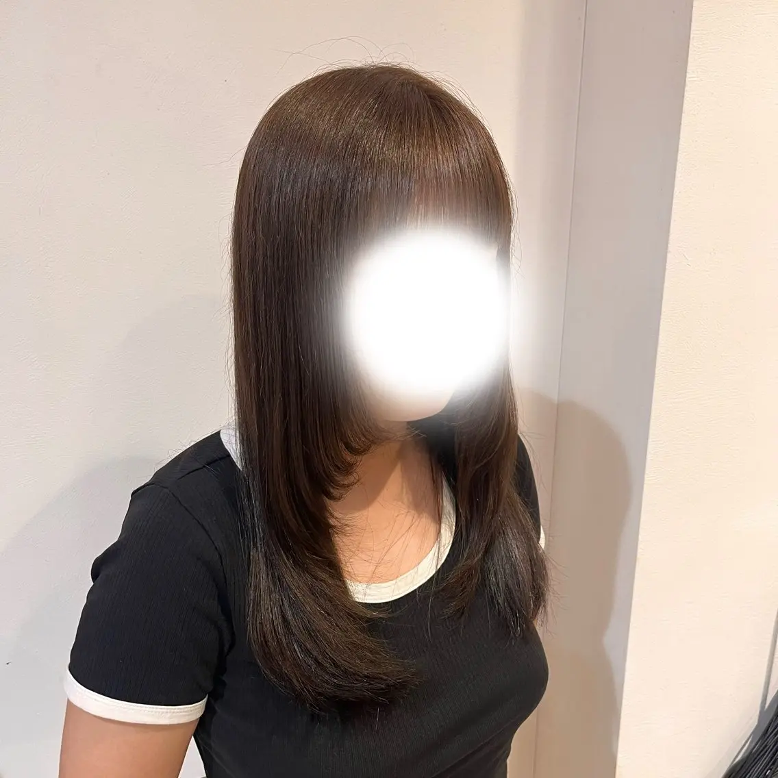 ロング 顔まわりレイヤー 顔周りカット レイヤーカット カット 透明感カラー/ ツヤ髪/古澤里菜のヘアスタイル