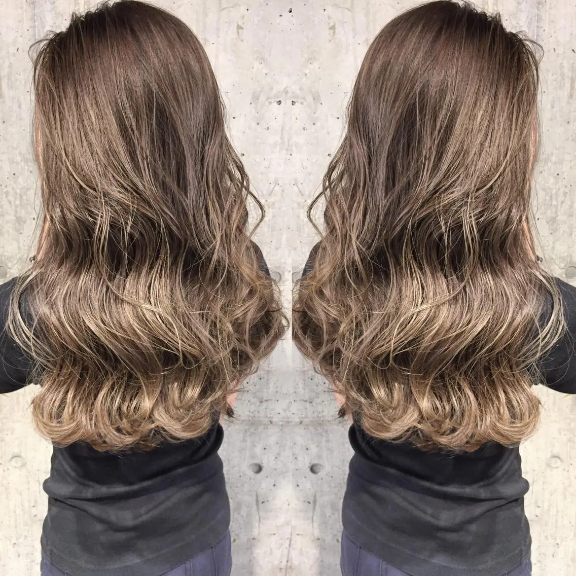ロング カラー パーマ ヘアアレンジ メンズ キッズ ネイル マツエク・マツパ ベージュカラー カット ヘアカラー トリートメント ヘッドスパ 顔まわりレイヤー× 韓国ヘアオタベシンヤのヘアスタイル