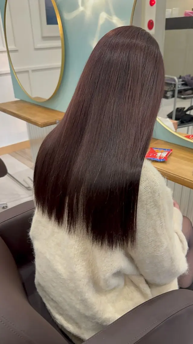 ロング カラー ブリーチ ブリーチなしカラー ピンクカラー カワカミ ユウダイのヘアスタイル