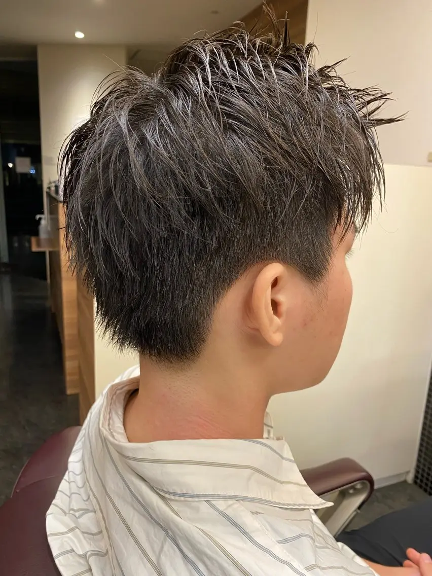 ショート メンズ メンズパーマモデル 大募集中のヘアスタイル