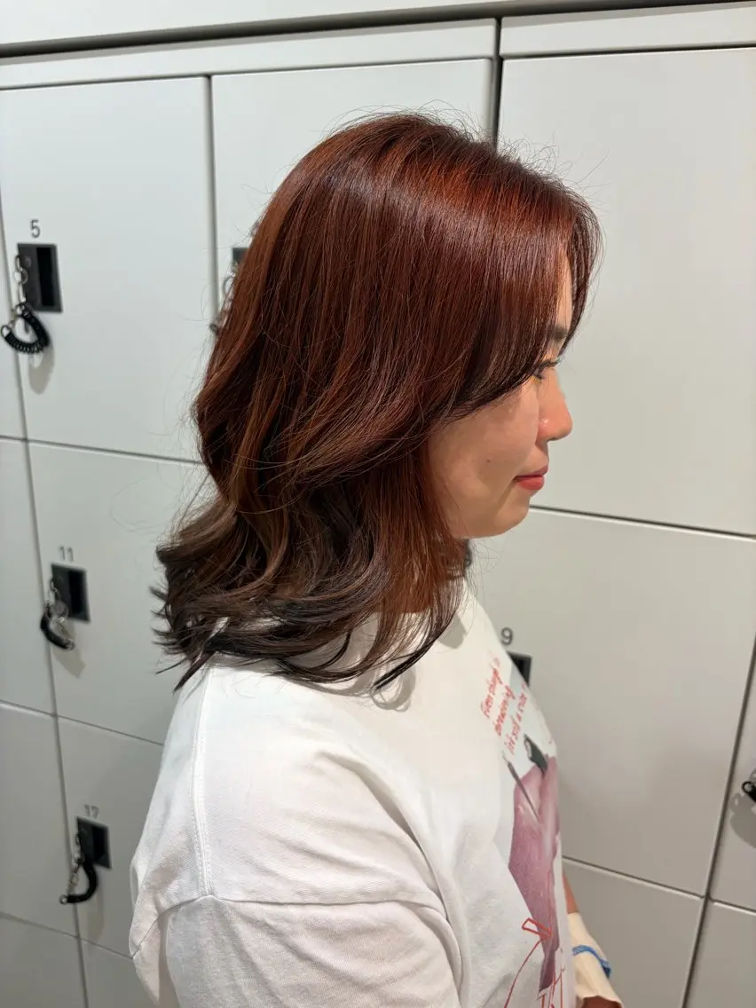 ミディアム ハッシュカット 竹本 優莉那のヘアスタイル